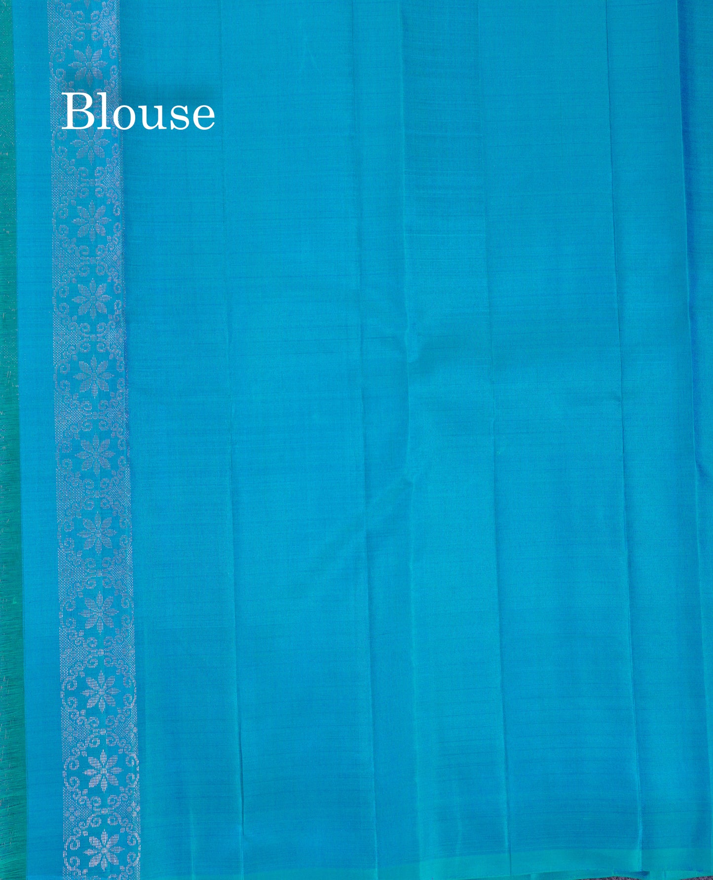 Beautiful Dark Purple Checks With Malli Moggu Butta Pure Kanjivaram Silk Saree With Contrast Sapphire Blue Blouse