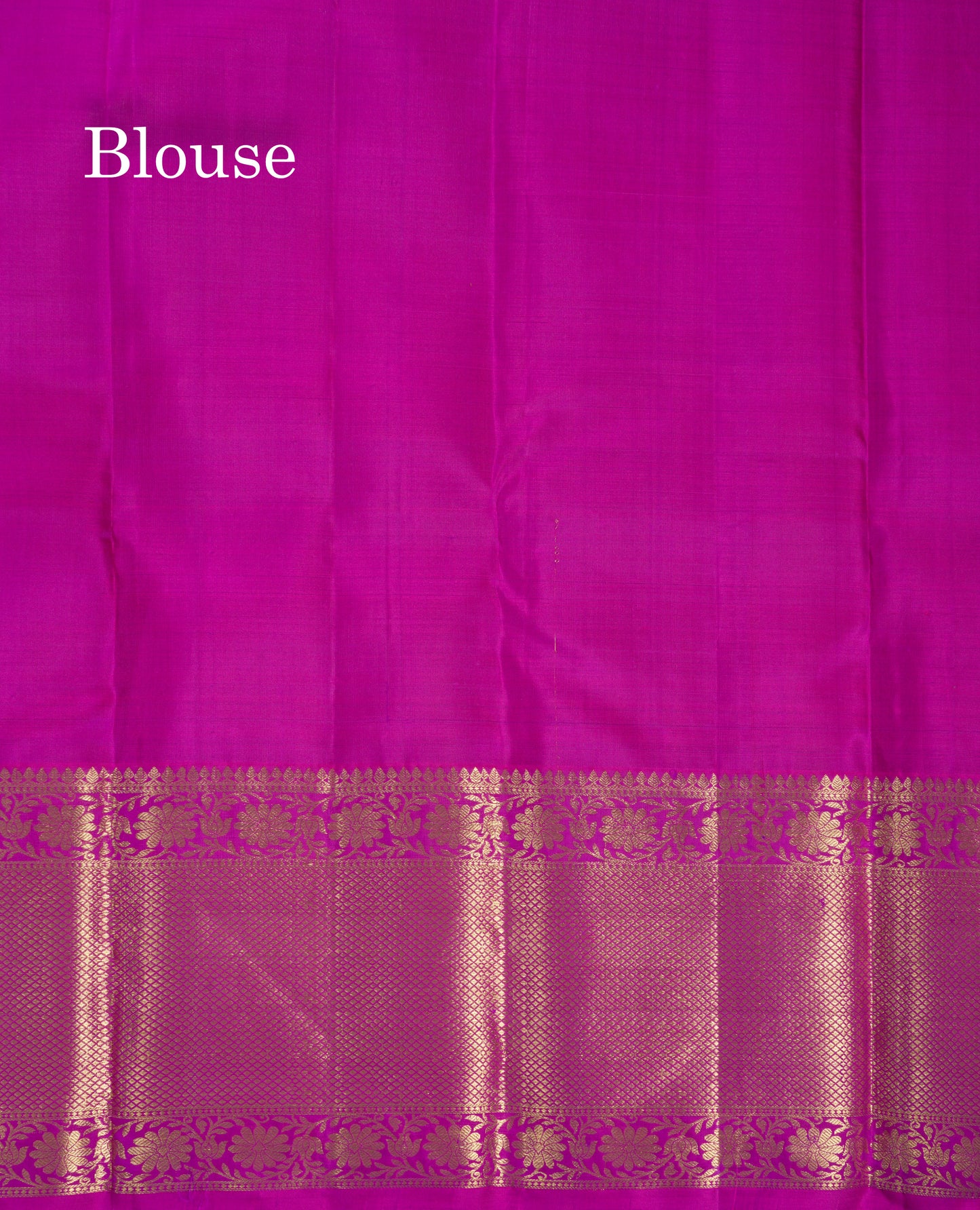 Beautiful Magenta Pure Kanjivaram Silk Saree With Traditional Evening Morning Border