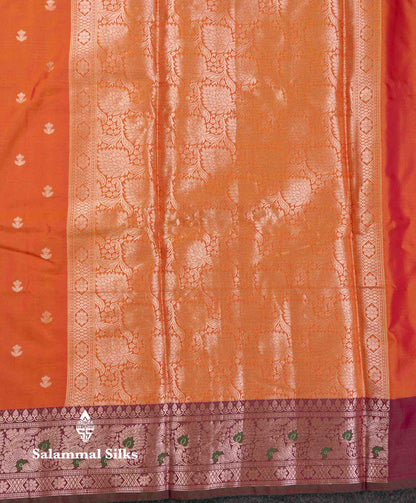 Beautiful Dual Tone Pink Shade Semi Silk Saree With Contrast Magenta Traditional Border