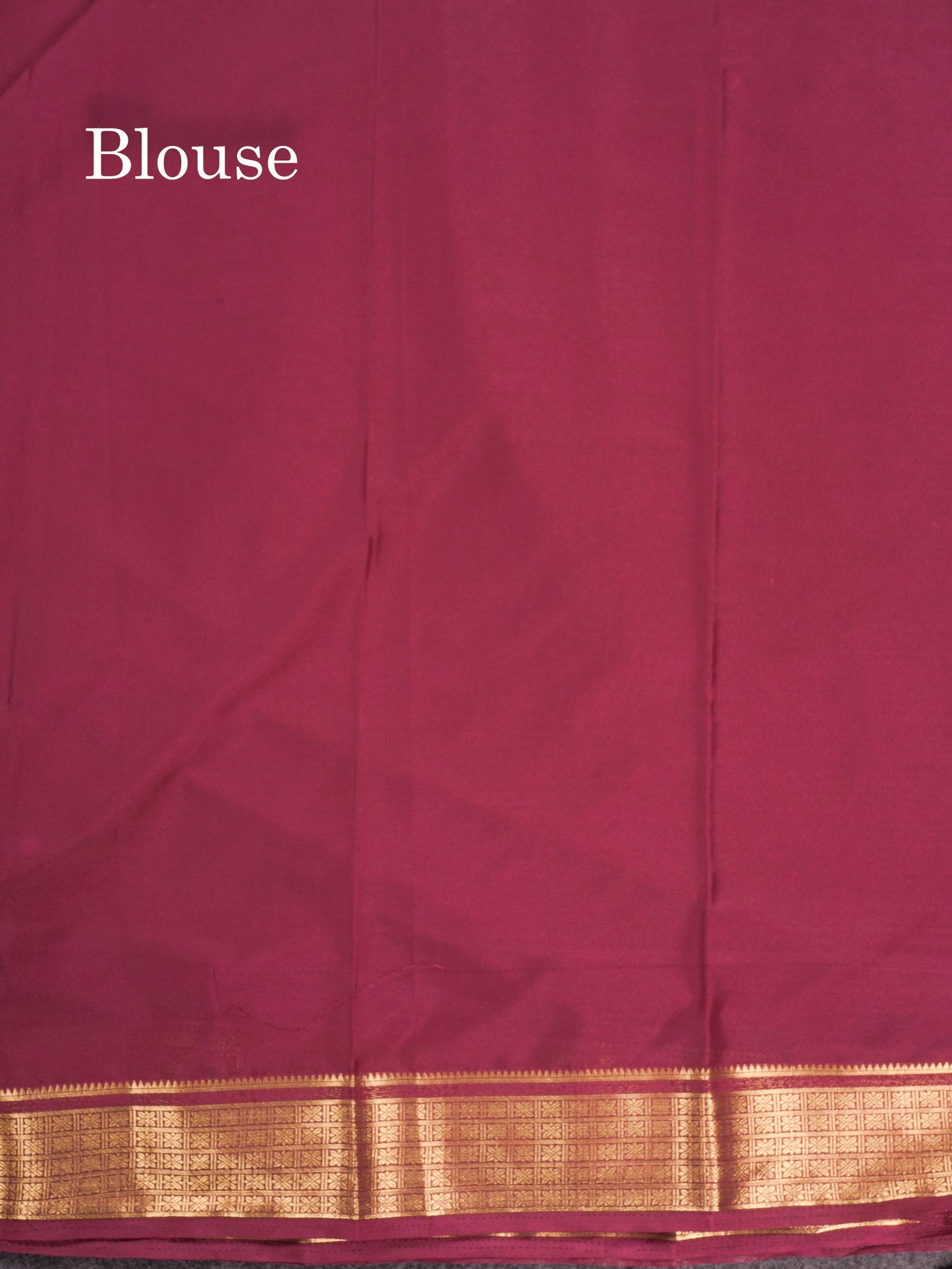 Pink Plain Semi Mysore Crepe Saree With Traditional Border