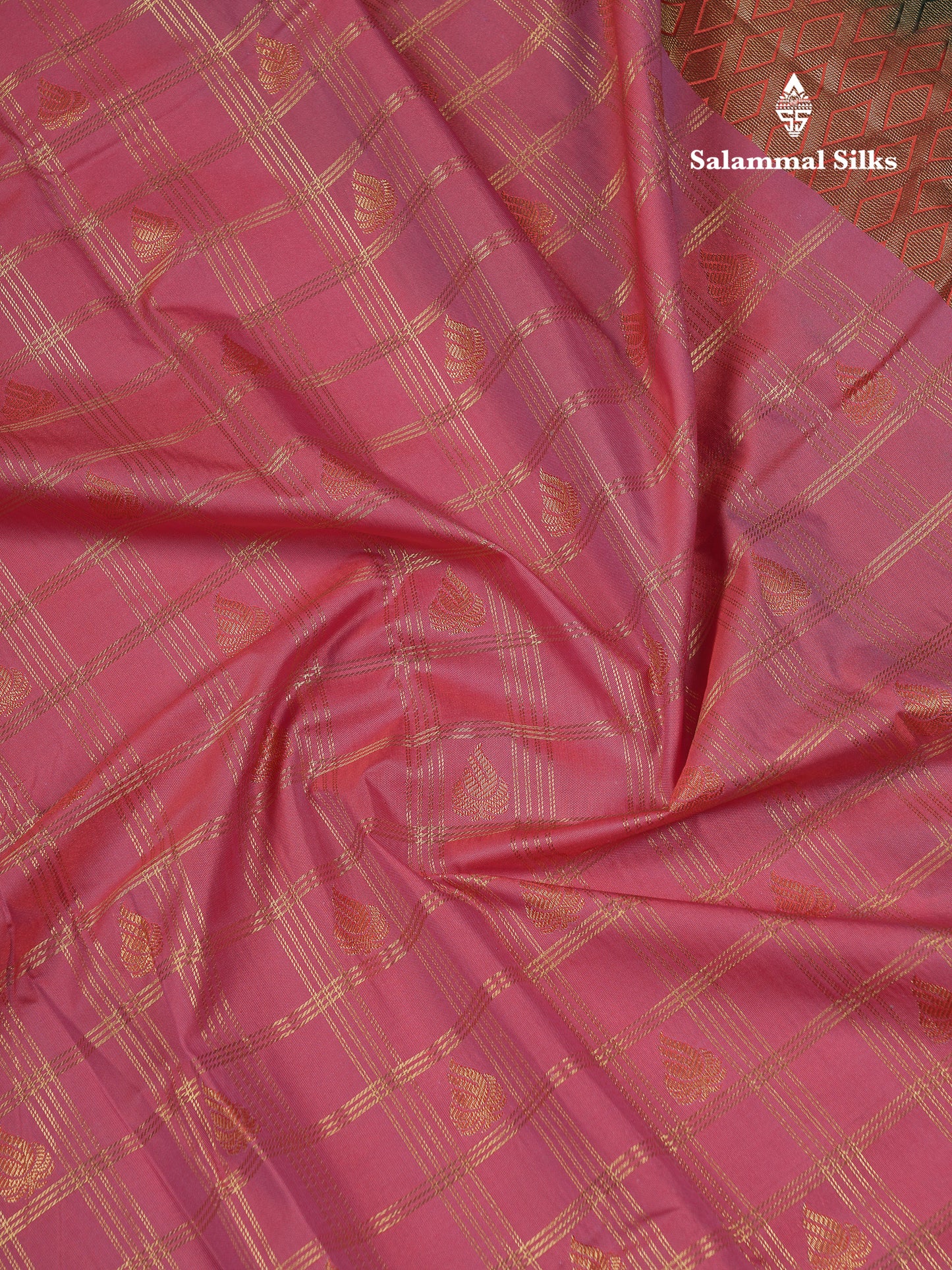 Beautiful Dark Magenta Checks With Butta Semi Silk Saree With Contrast Light Violet Traditional Evening Morning Border