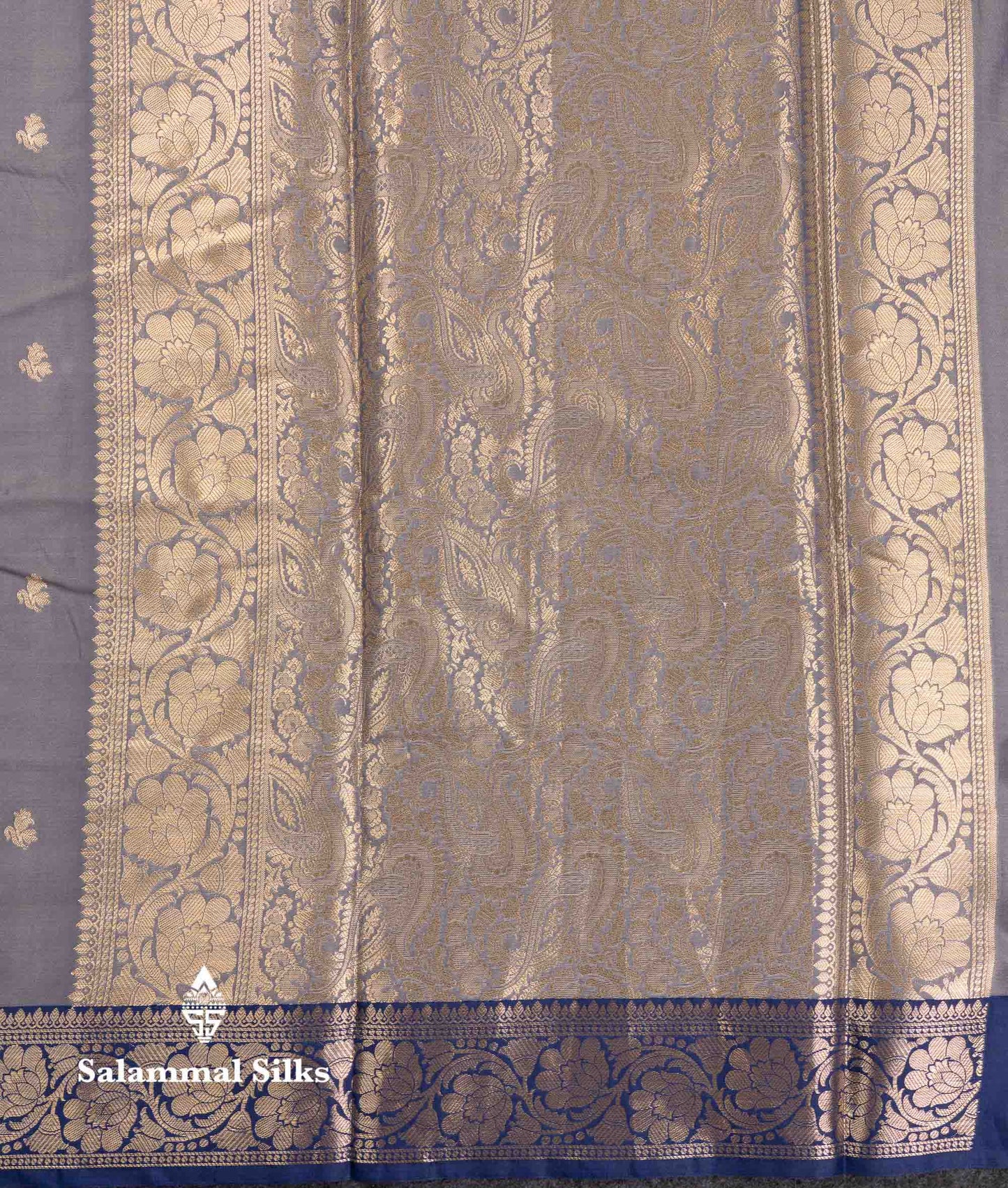 Beautiful Light Chocolate Semi Silk Saree With Contrast Violet Traditional Border