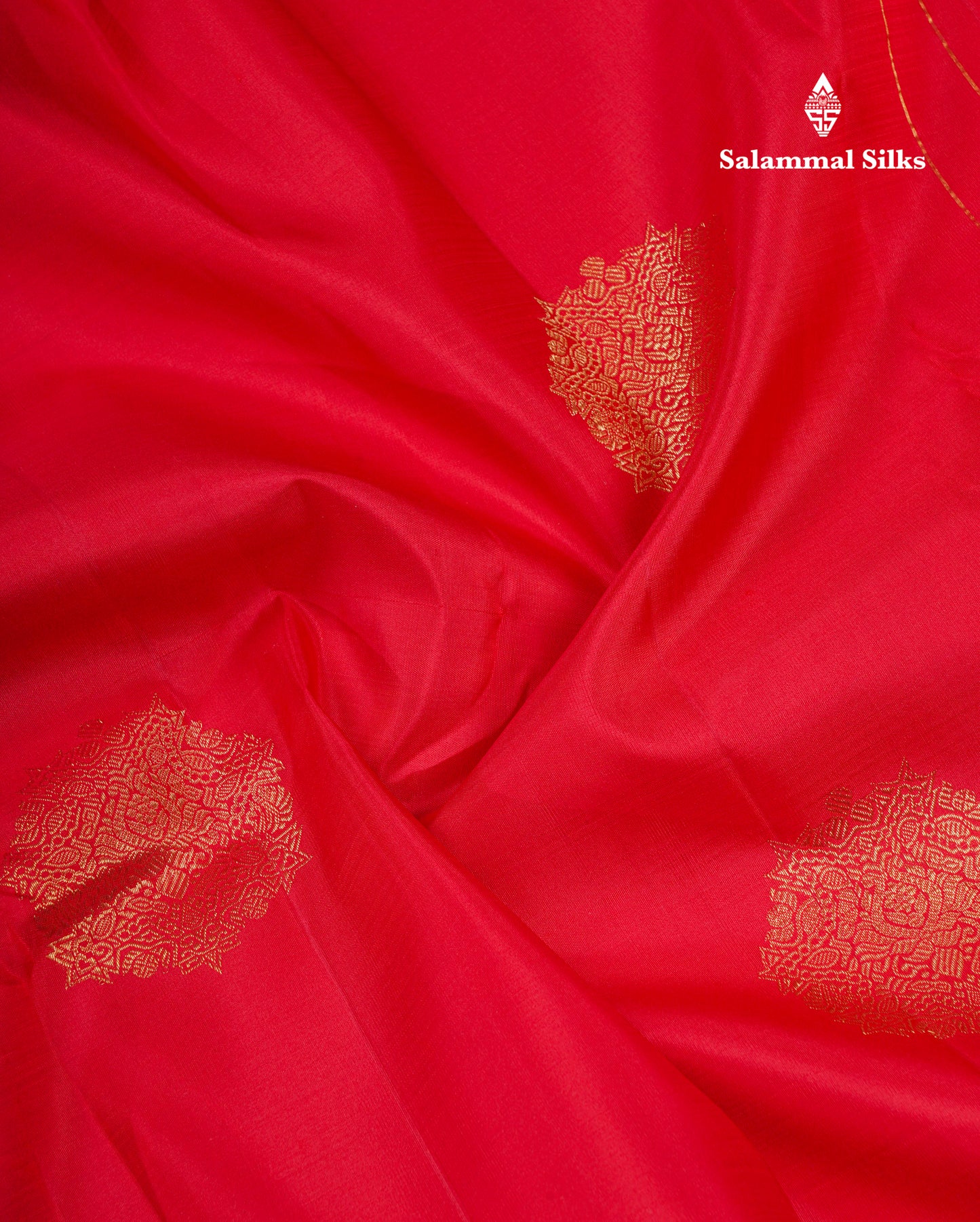 Chilly Red Pure Kanjivaram Silk Saree With Traditional Evening Morning Border