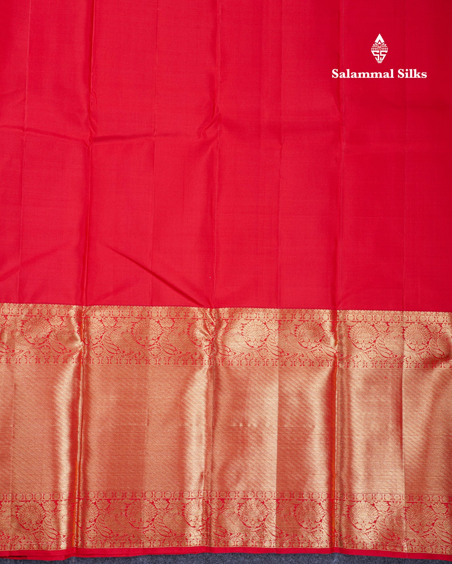 Chilly Red Pure Kanjivaram Silk Saree With Traditional Evening Morning Border