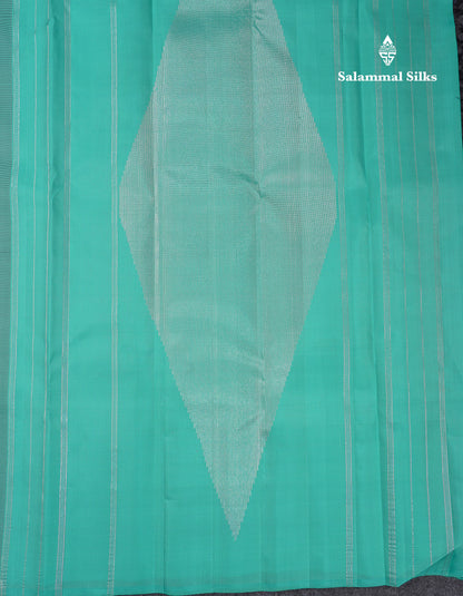 Beautiful Dark Brown Malli Moggu Butta Pure Kanjivaram Silk Saree With Silver & Gold Zari Traditional Temple Border