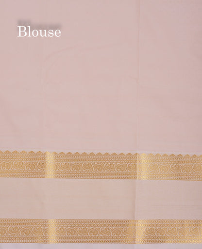 Beautiful Bottle Green Semi Silk Saree With Contrast Cream Sandal Rettapet Traditional Border