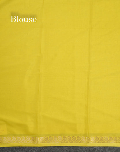 White Plain Semi Mysore Crepe Saree With Small Traditional Border