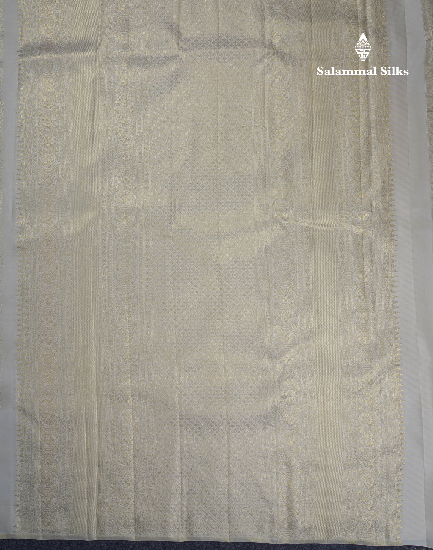 Half White Bridal Pure Kanjivaram Silk Saree With Fancy Evening Morning Border