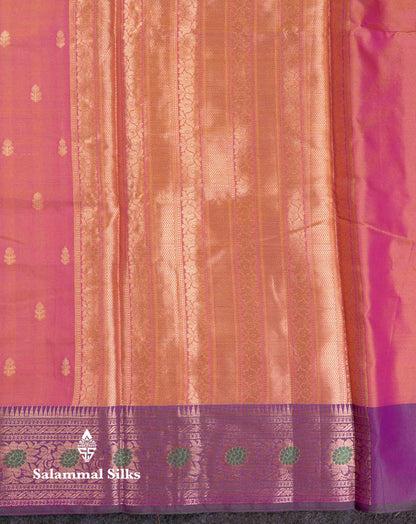 Beautiful Sapphire Green Semi Silk Saree With Contrast Peacock Green Traditional Border