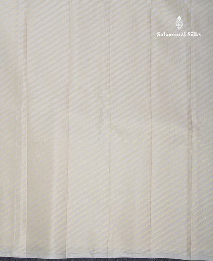 Half White Bridal Pure Kanjivaram Silk Saree With Fancy Evening Morning Border