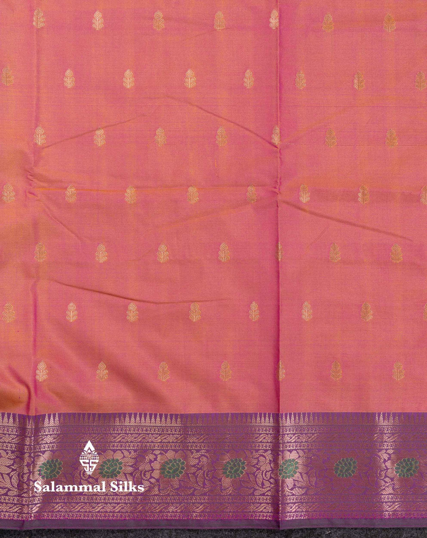 Beautiful Sapphire Green Semi Silk Saree With Contrast Peacock Green Traditional Border