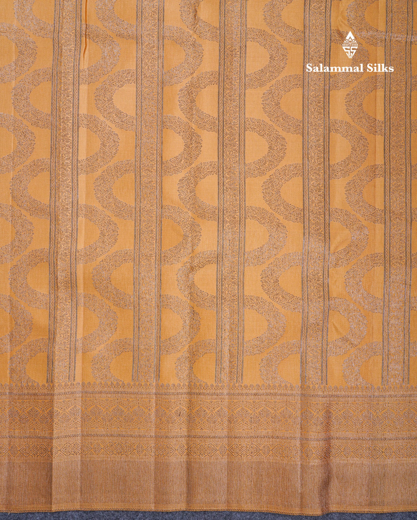 Dark Sandal Fancy Pure Kanjivaram Silk Saree With Self Border