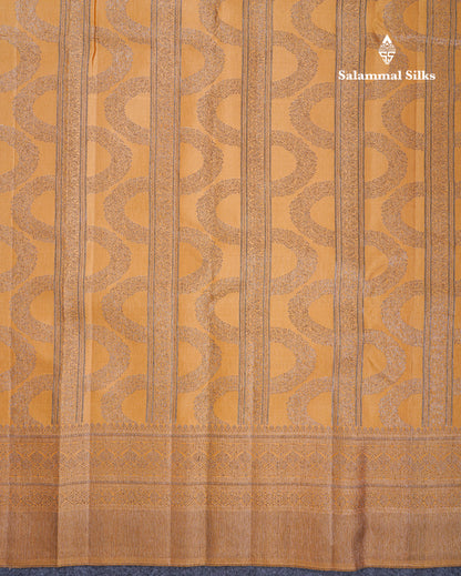 Dark Sandal Fancy Pure Kanjivaram Silk Saree With Self Border