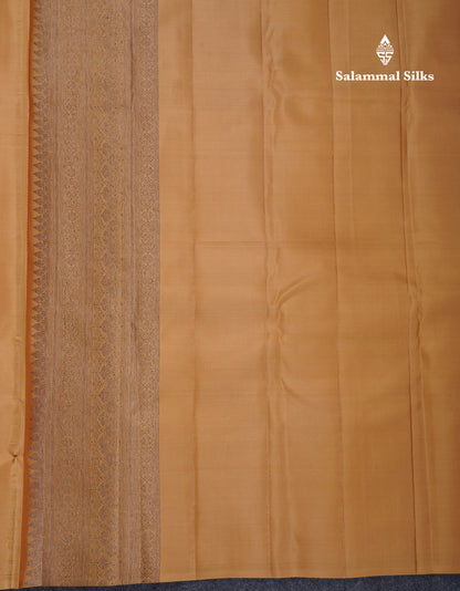 Dark Sandal Fancy Pure Kanjivaram Silk Saree With Self Border