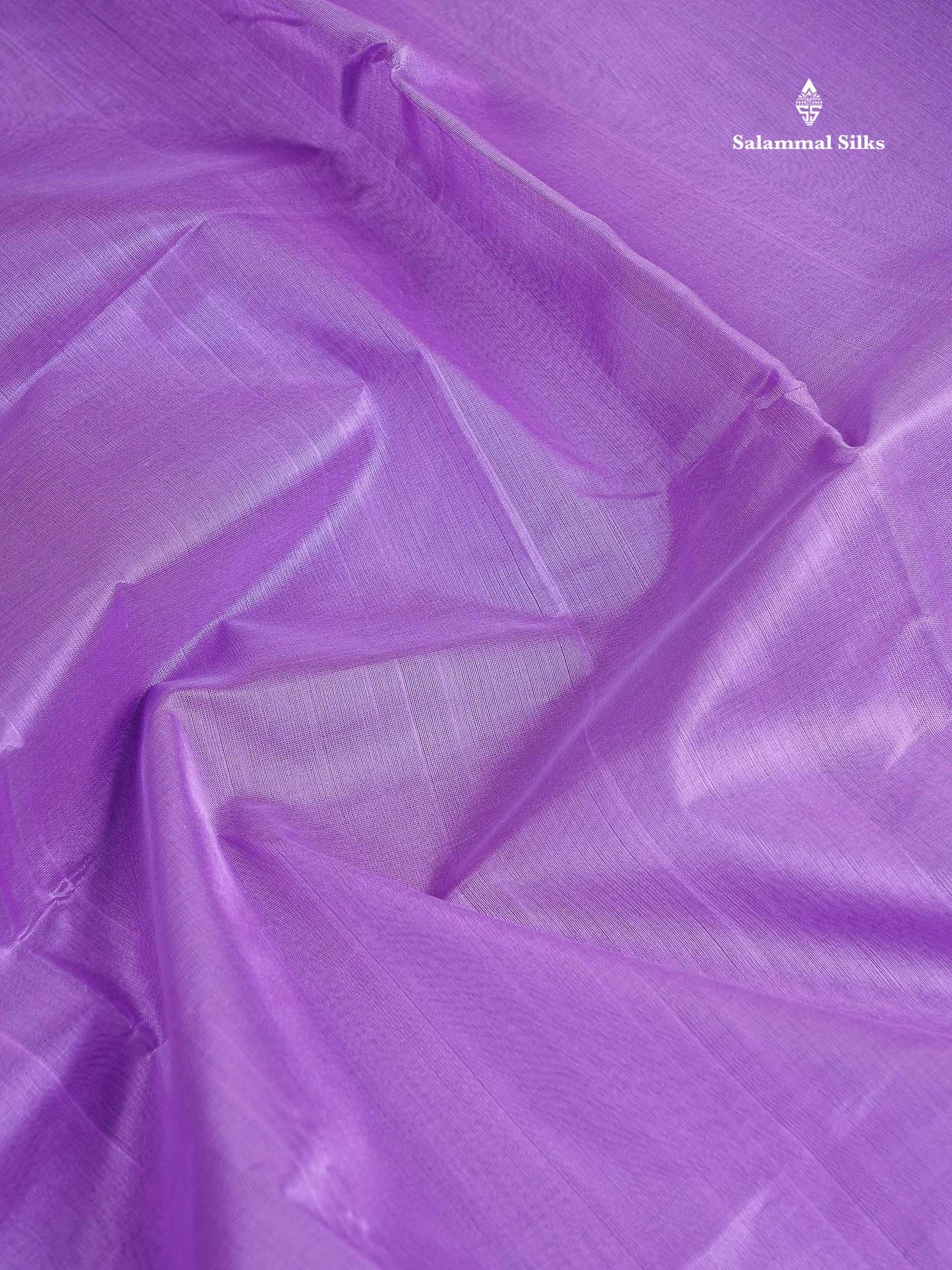 Pure Silk Cotton Saree - Lavender Plain Along With Contrast Light Pista Green Traditional Rettapet Gap Border