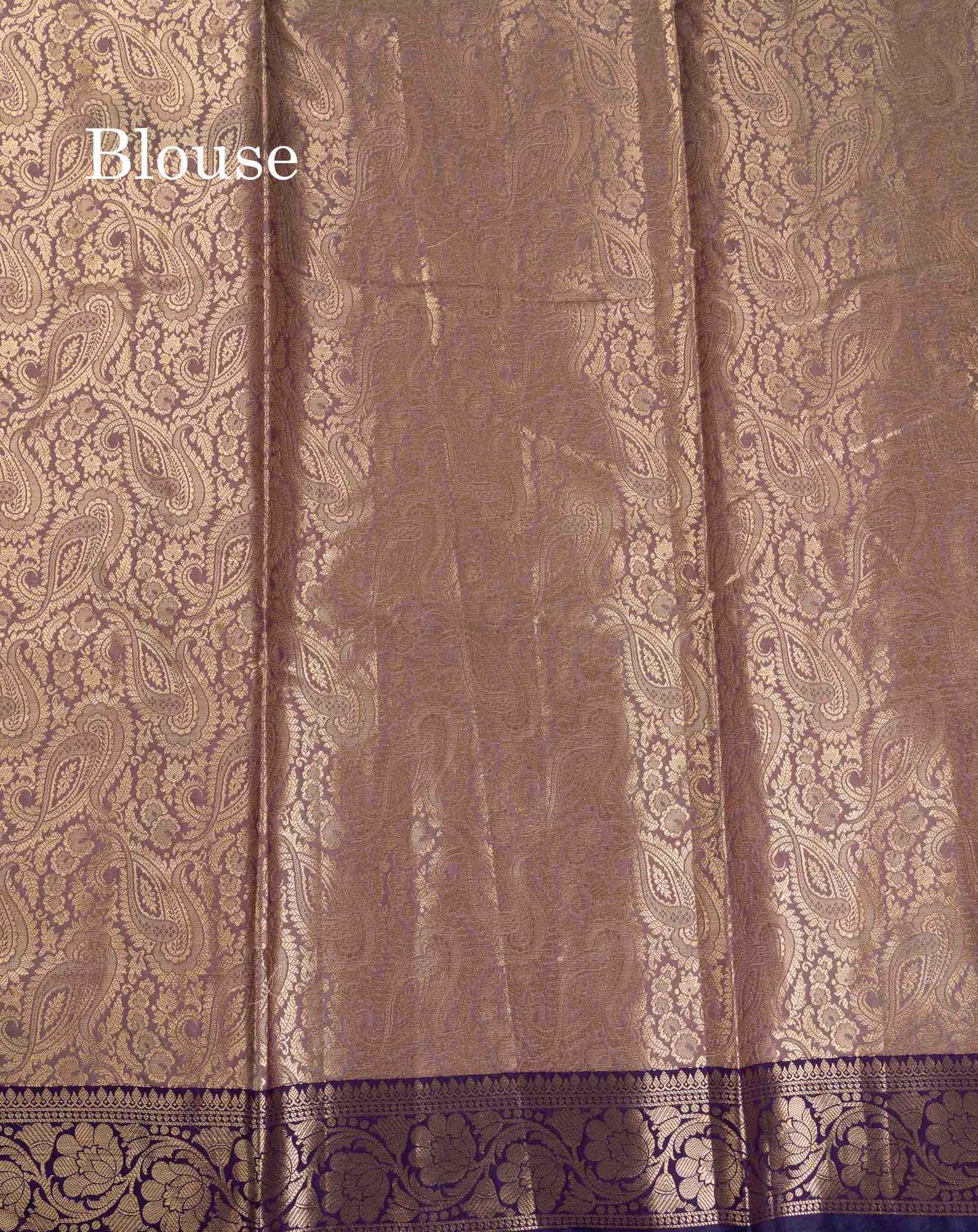 Beautiful Light Chocolate Semi Silk Saree With Contrast Violet Traditional Border