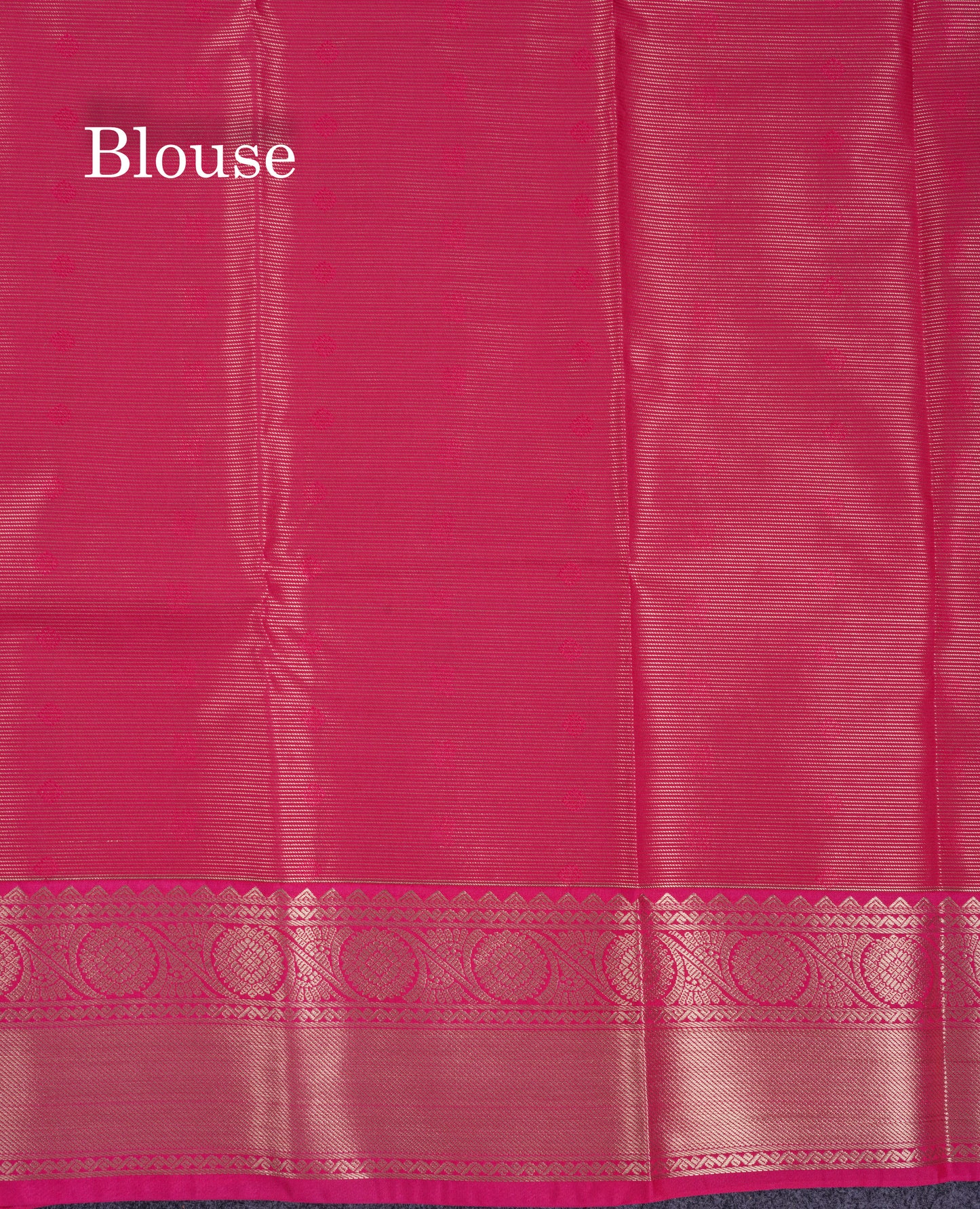 Beautiful Beige Vaira Oosi Lines Semi Silk Saree With Contrast Pink Border