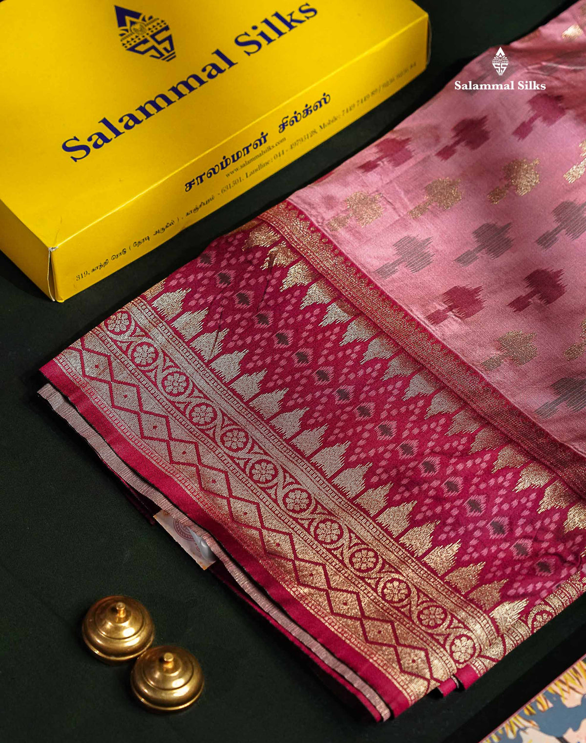 Beautiful Blue Ekkat Design Semi Silk Saree With Contrast Violet Fancy Border