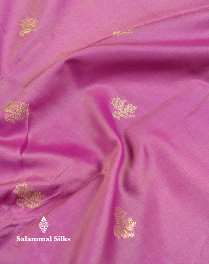 Beautiful Light Chocolate Semi Silk Saree With Contrast Violet Traditional Border