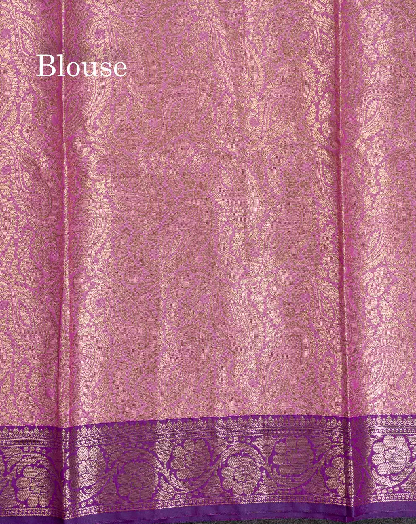 Beautiful Light Chocolate Semi Silk Saree With Contrast Violet Traditional Border