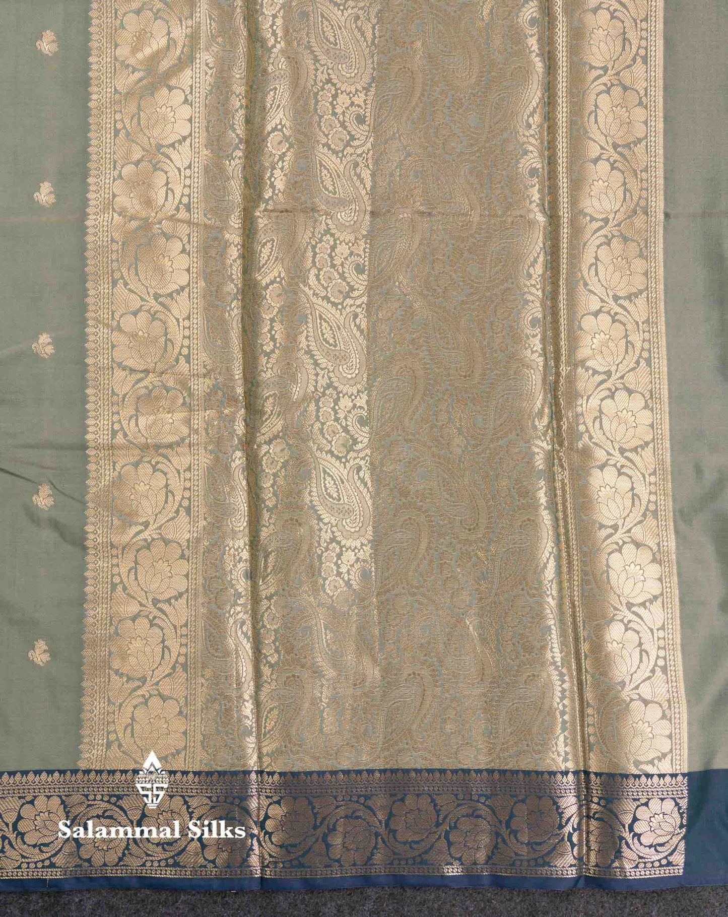 Beautiful Light Chocolate Semi Silk Saree With Contrast Violet Traditional Border