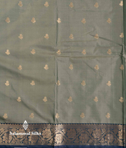 Beautiful Light Chocolate Semi Silk Saree With Contrast Violet Traditional Border