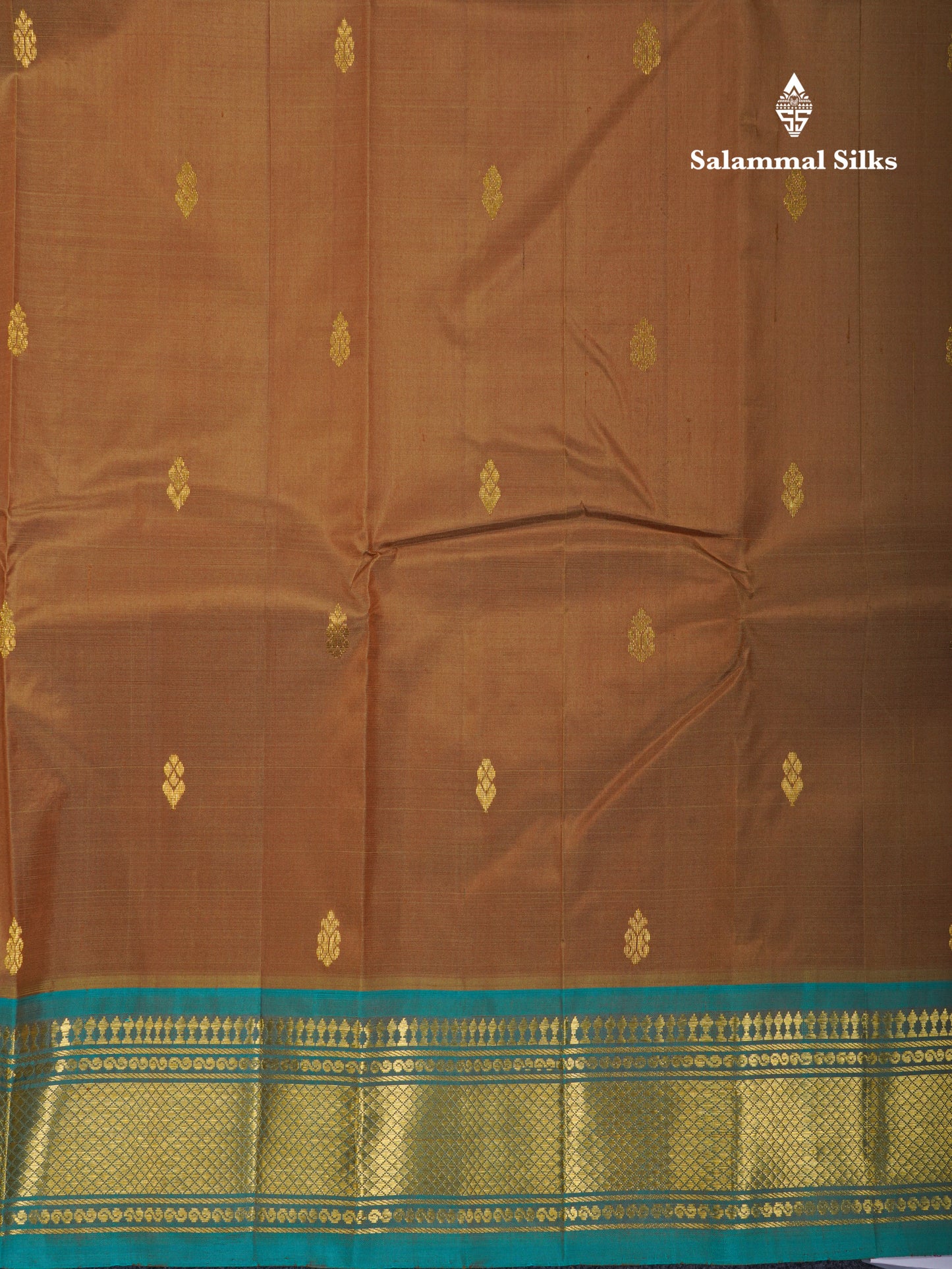 Manthulir Green Beautiful Pure Kanjivaram Silk Saree With Sapphire Green Traditional One Side Border