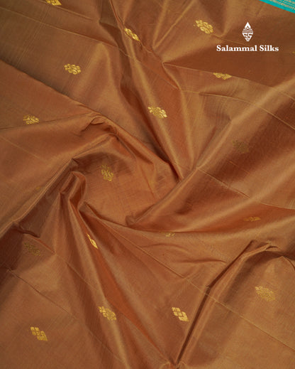 Manthulir Green Beautiful Pure Kanjivaram Silk Saree With Sapphire Green Traditional One Side Border