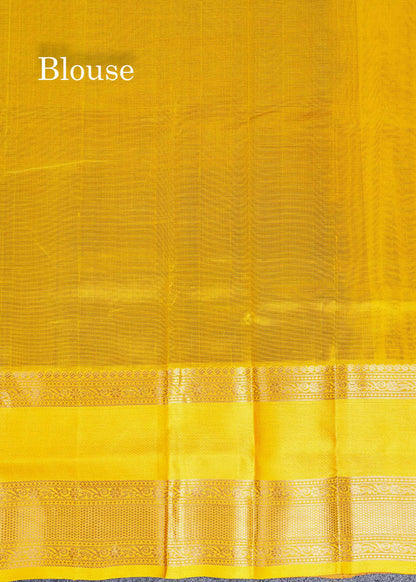 Pure Silk Cotton Saree - Magenta Small Checks With Butta Along With Contrast Yellow Traditional Evening Morning Border