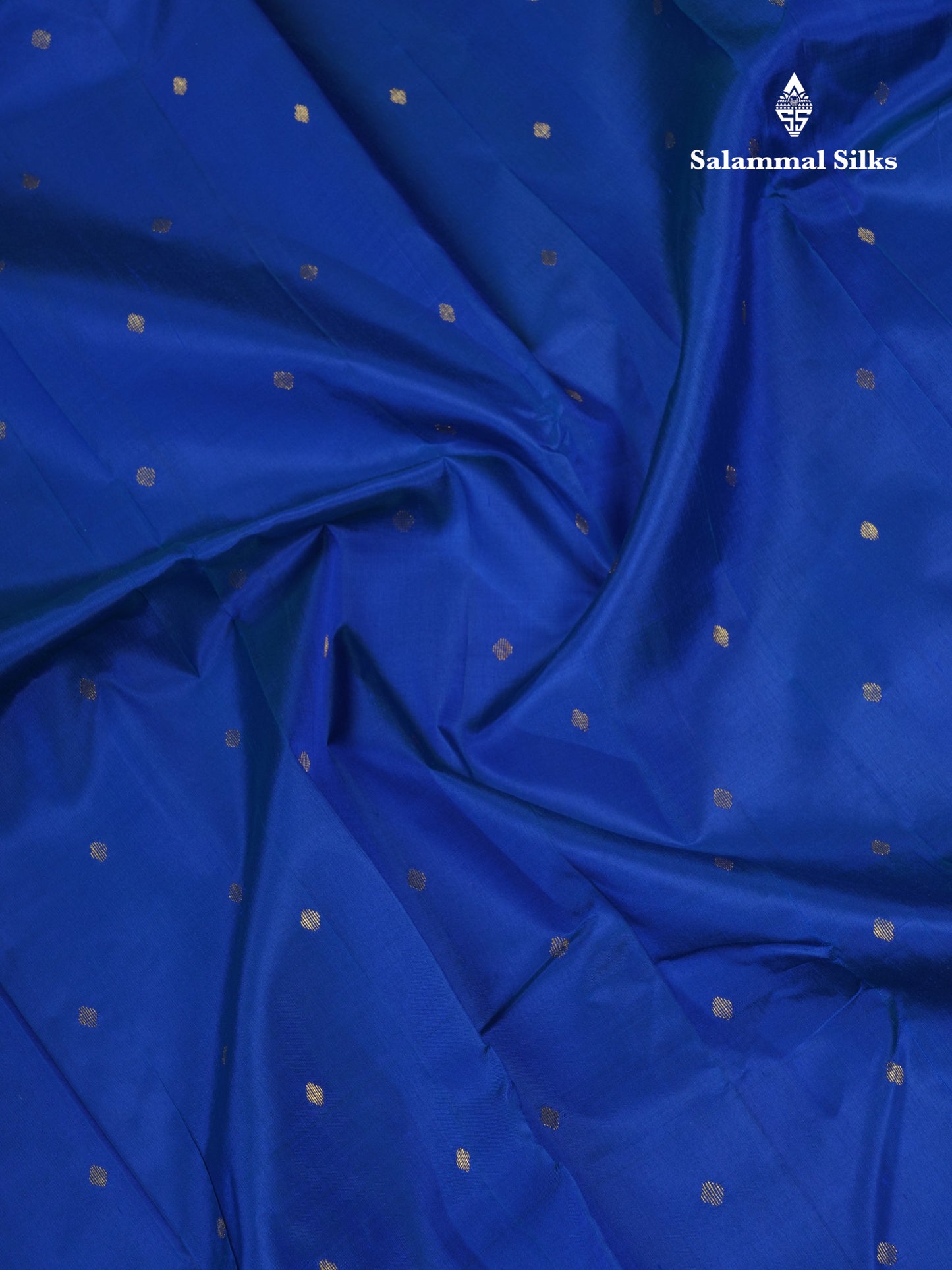 Dual Tone Royal Blue Pure Kanjivaram Silk Saree With Contrast Peacock Blue One Side Traditional Border