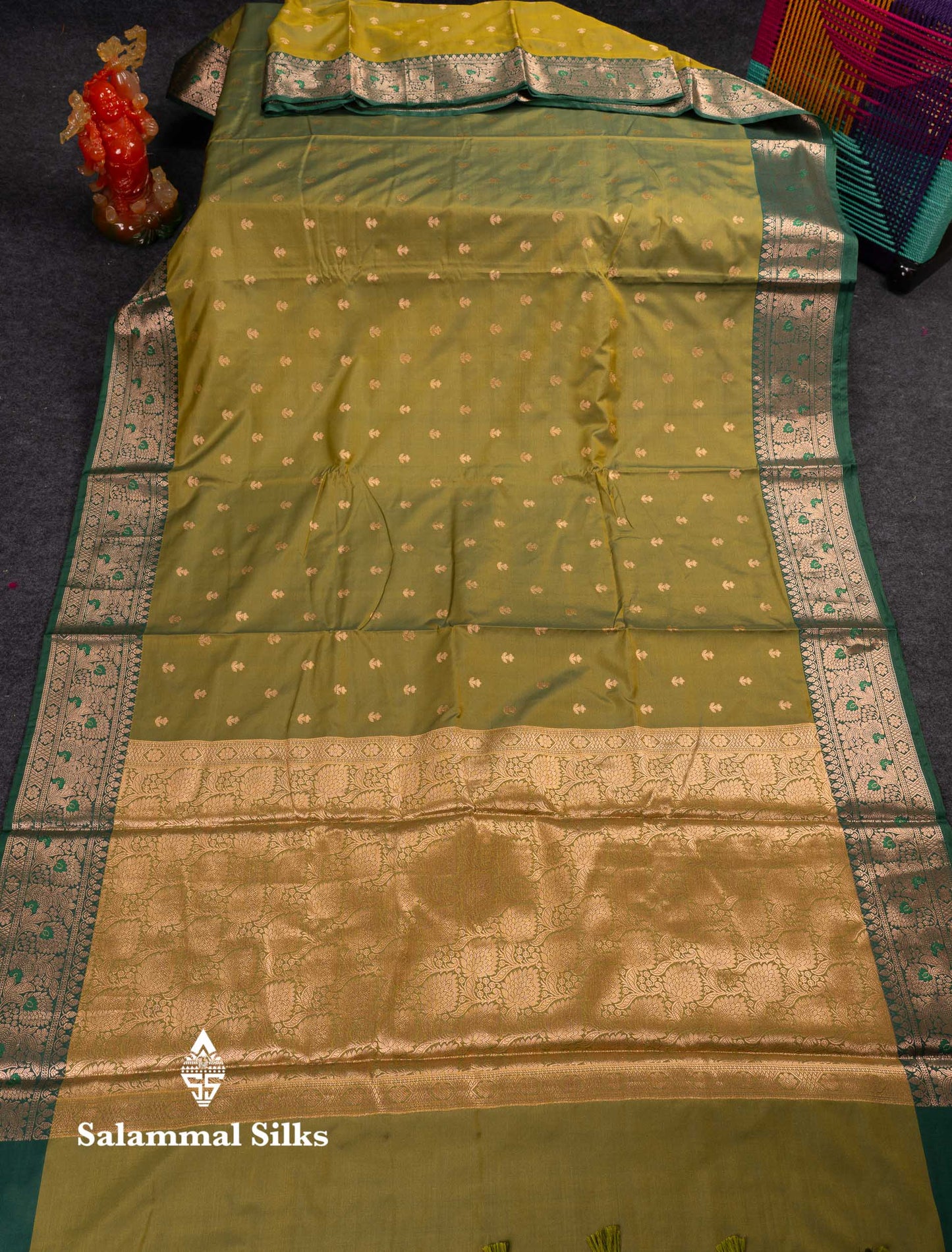 Beautiful Dual Tone Pink Shade Semi Silk Saree With Contrast Magenta Traditional Border