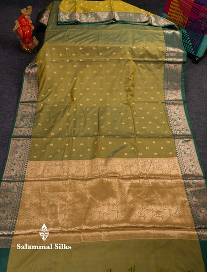 Beautiful Dual Tone Pink Shade Semi Silk Saree With Contrast Magenta Traditional Border