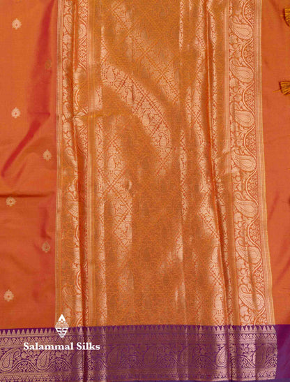 Beautiful Olive Green Semi Silk Saree With Contrast Peacock Blue Traditional Border