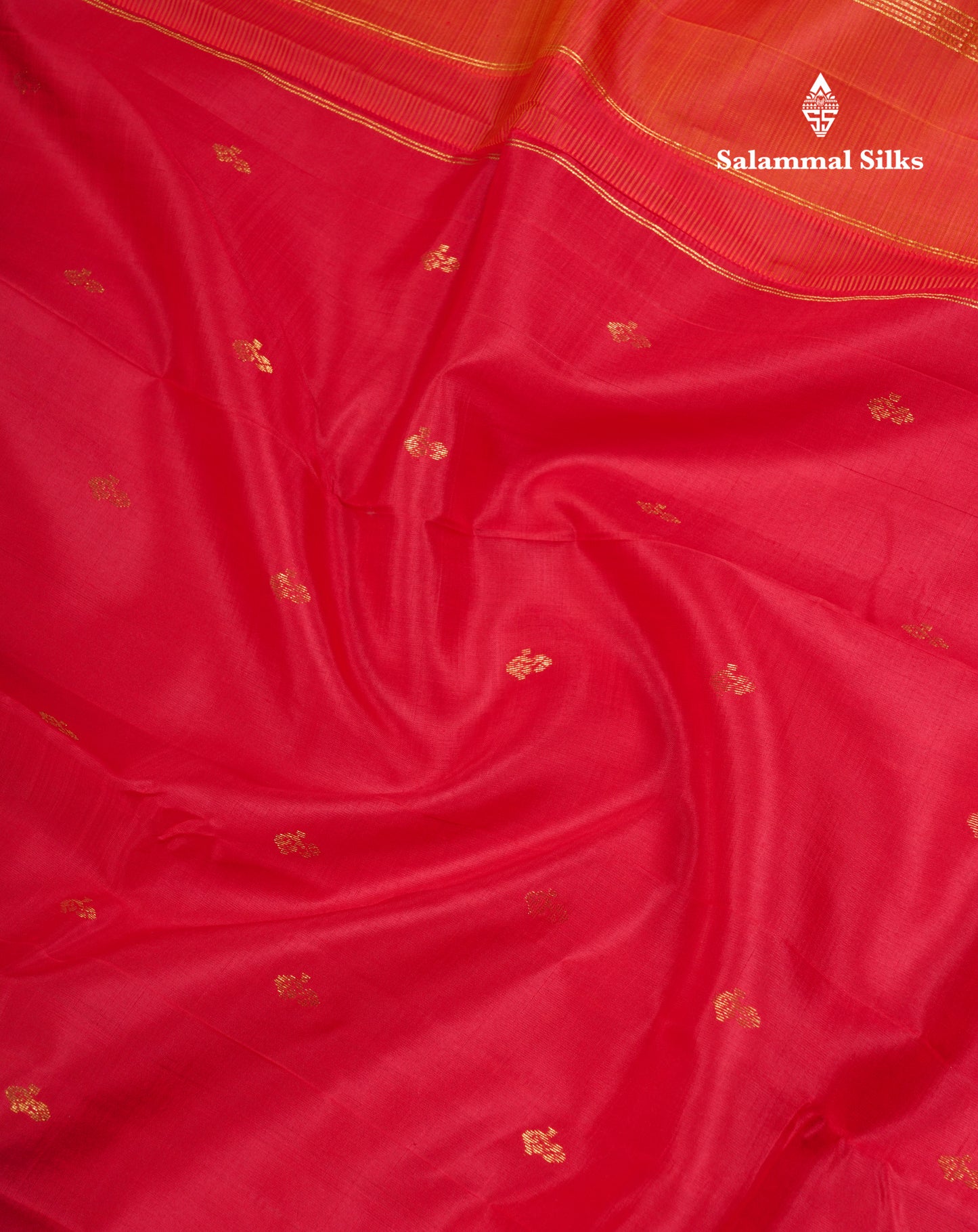Red Beautiful Pure Kanjivaram Silk Saree With Mustard Yellow Traditional One Side Small Border