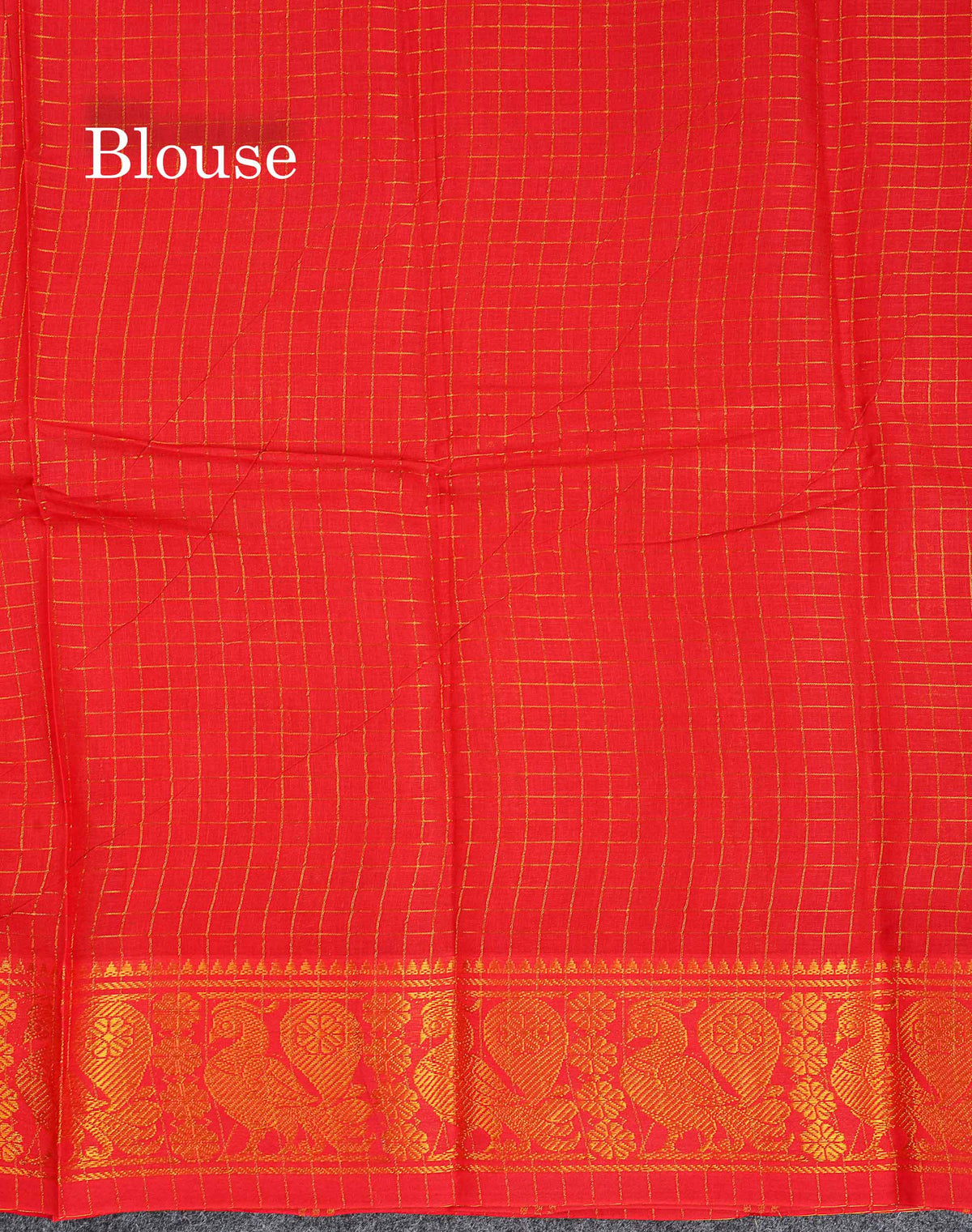 Sungudi Cotton Saree - Orange Colour Body Small Zari Checks With Baby Pink Border