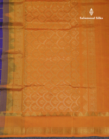 Beautiful Maroon Checks With Mango & Peacock Buttas Pure Silk Cotton Saree With Contrast Mustard Yellow Blouse