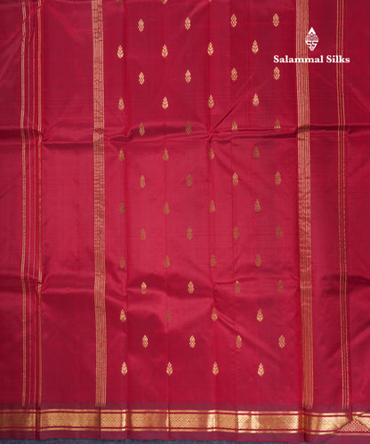 Beautiful Maroon Pure Kanjivaram Silk Saree With Traditional One Side Border