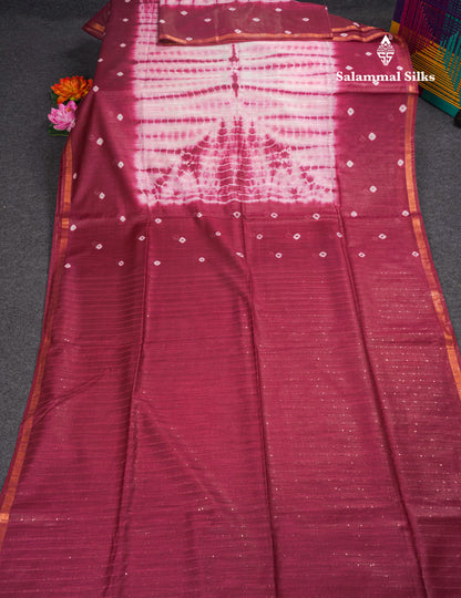 Bandhani Beautiful Fancy Saree Light Pink Colour With Blouse