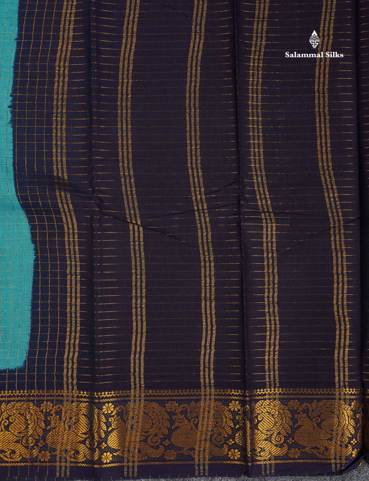 Sungudi Cotton Saree - Orange Colour Body Small Zari Checks With Baby Pink Border