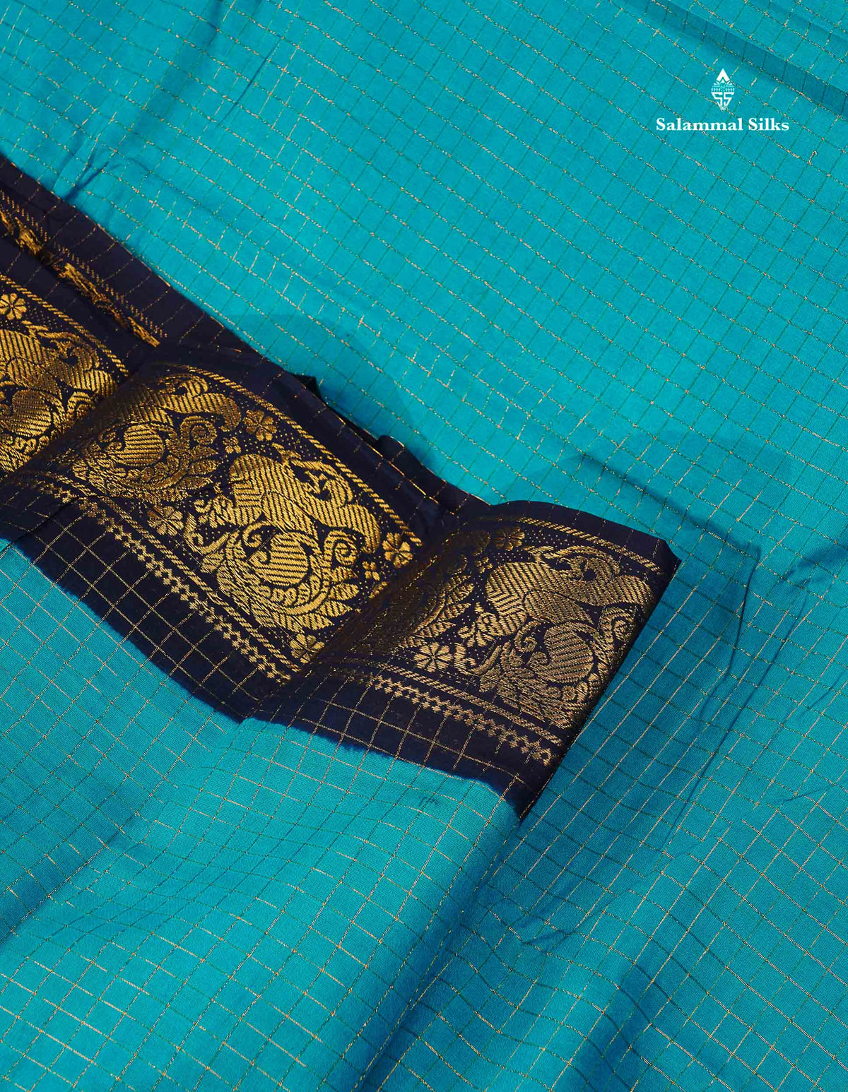Sungudi Cotton Saree - Orange Colour Body Small Zari Checks With Baby Pink Border