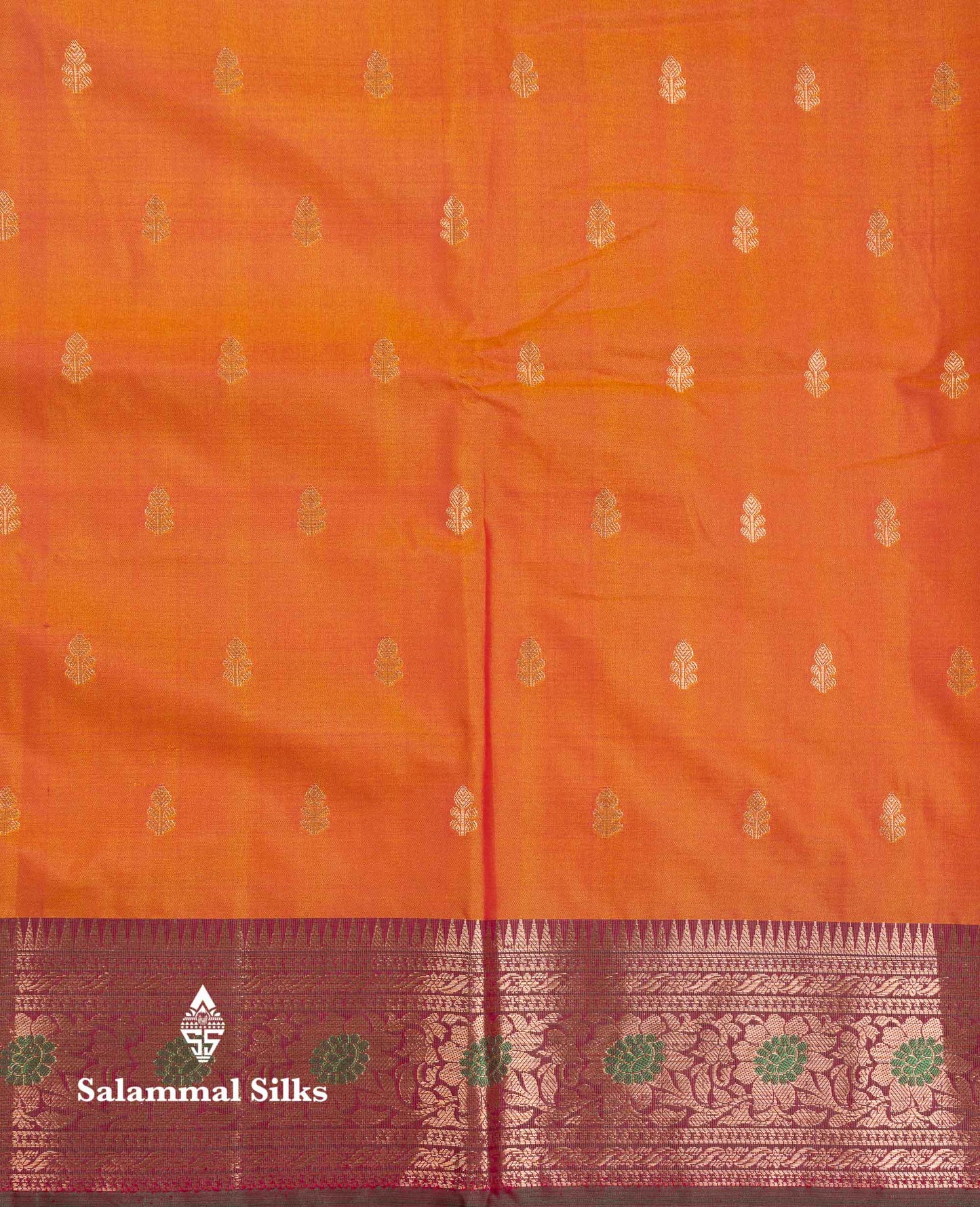 Beautiful Sapphire Green Semi Silk Saree With Contrast Peacock Green Traditional Border