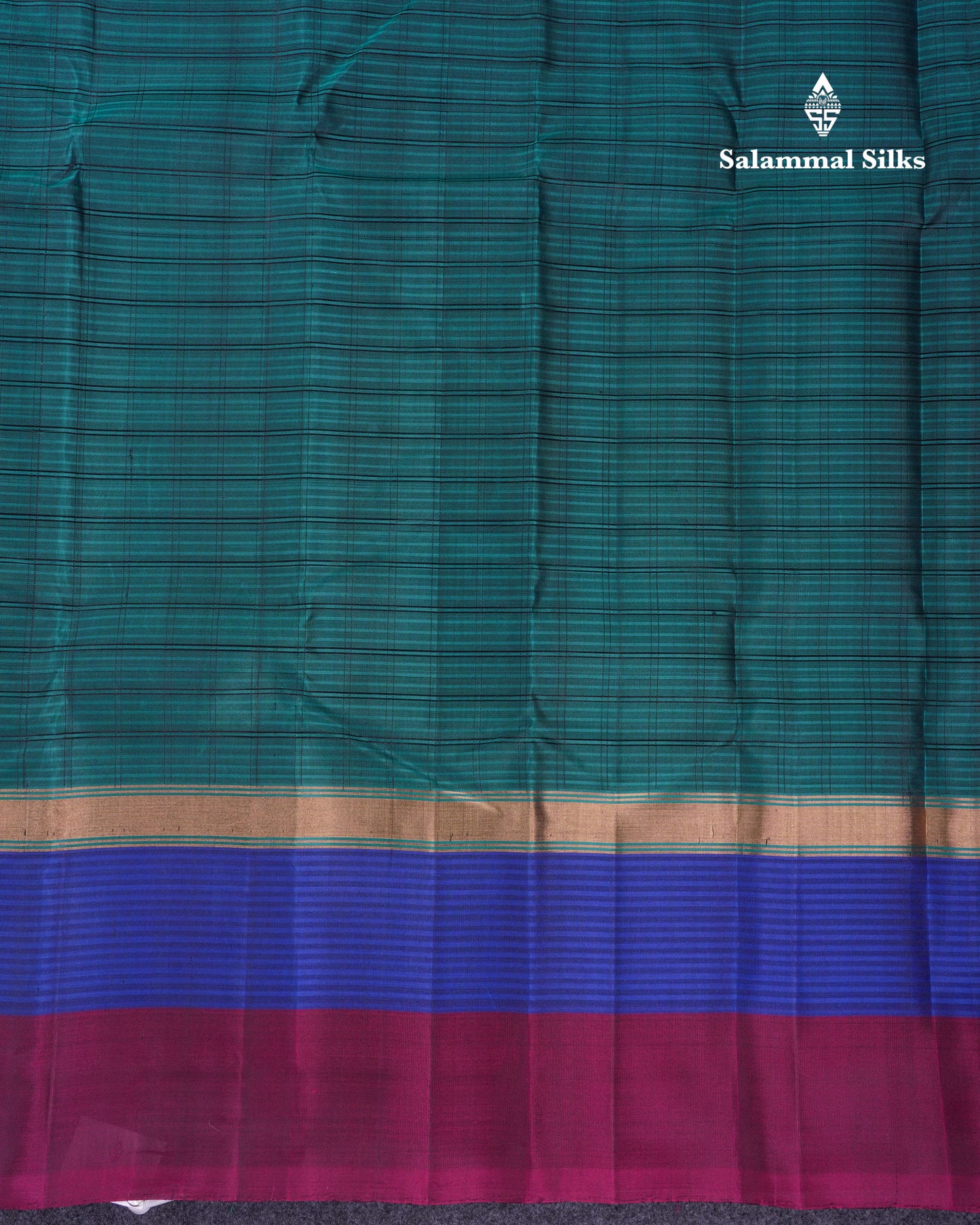 Beautiful Dark Maroon Pure Kanjivaram Silk Saree With Contrast Peacock Green Border