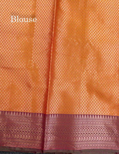 Beautiful Sapphire Green Semi Silk Saree With Contrast Peacock Green Traditional Border