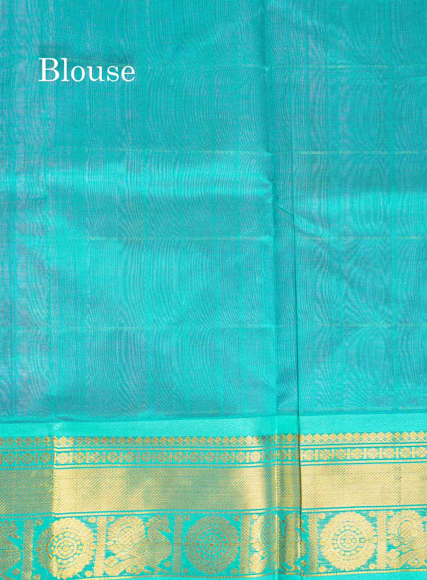 Pure Silk Cotton Saree - Light Pink Big Checks With Traditional Butta Along With Contrast Sapphire Green Traditional Border