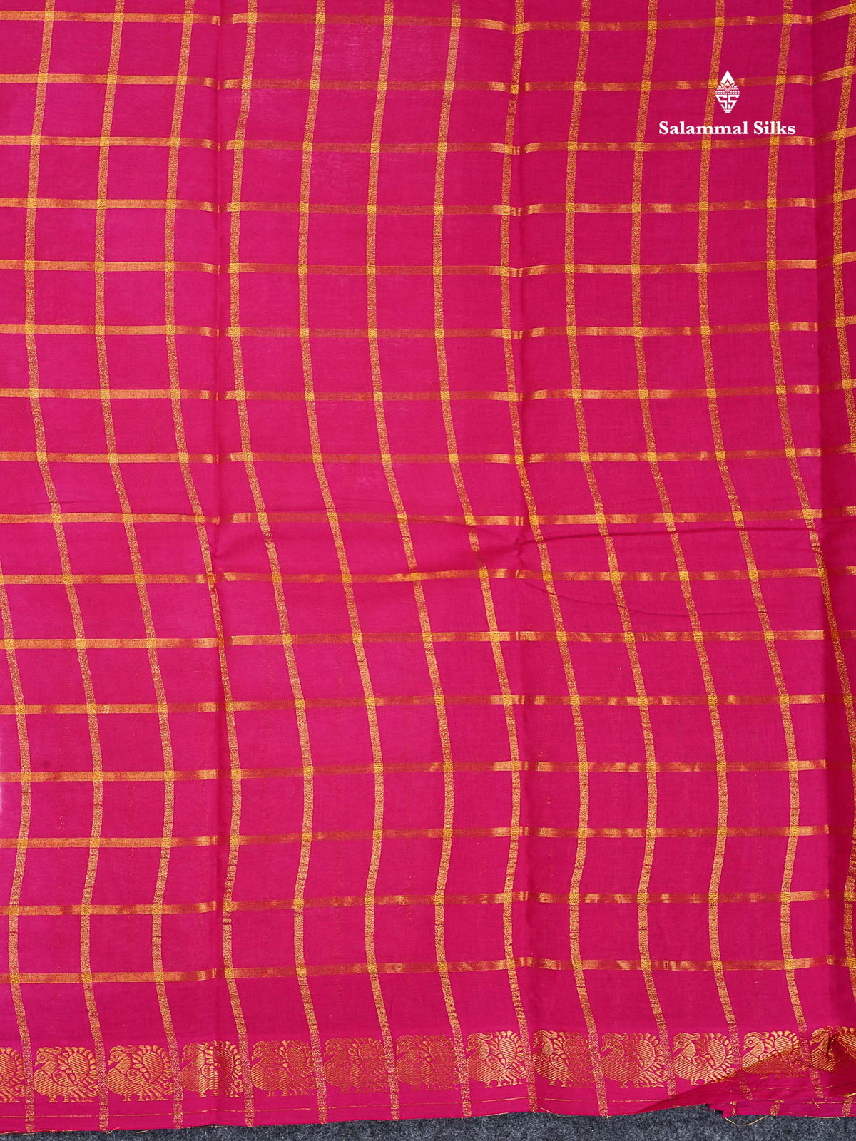 Sungudi Cotton Saree - Baby Pink Colour Body Zari Checks With Contrast Pink Traditional Border