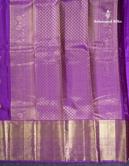 Beautiful Vadamalli Pure Kanjivaram Silk Saree With Traditional Evening Morning Border
