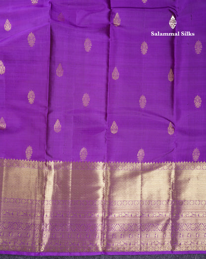 Beautiful Vadamalli Pure Kanjivaram Silk Saree With Traditional Evening Morning Border
