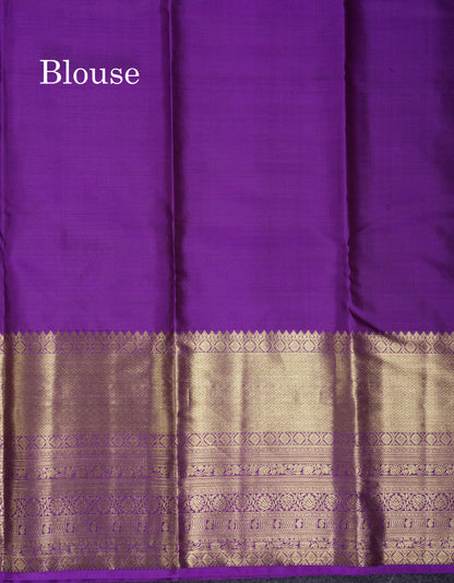 Beautiful Vadamalli Pure Kanjivaram Silk Saree With Traditional Evening Morning Border