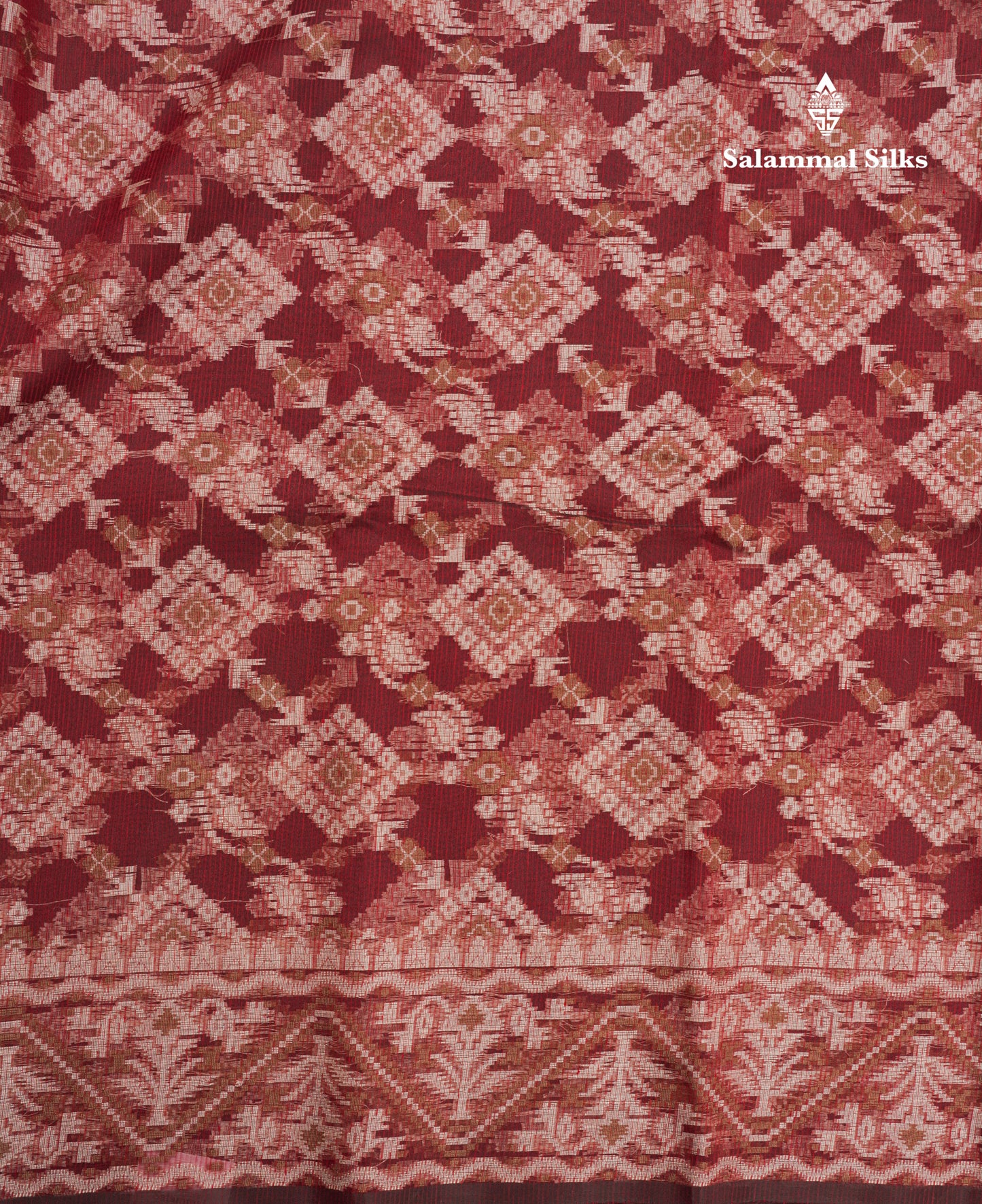 Maroon Thread Kota Saree With Fancy Border