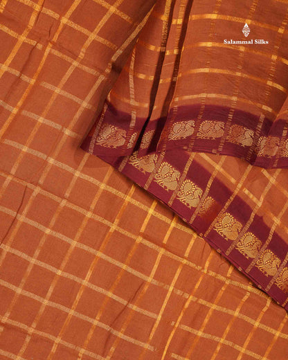 Sungudi Cotton Saree - Baby Pink Colour Body Zari Checks With Contrast Pink Traditional Border